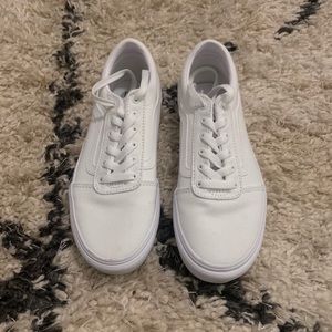 white platform old skool vans
